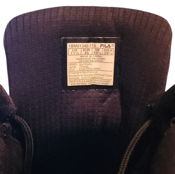 FILA MEN EIGHT-FIVE VIZ Sneakers White/Black/Red Mens 11.5 Signature Color Block - Picture 9 of 9